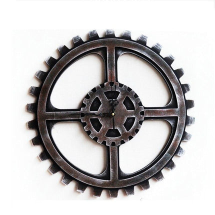 Vintage veggklokke designet som tannhjul