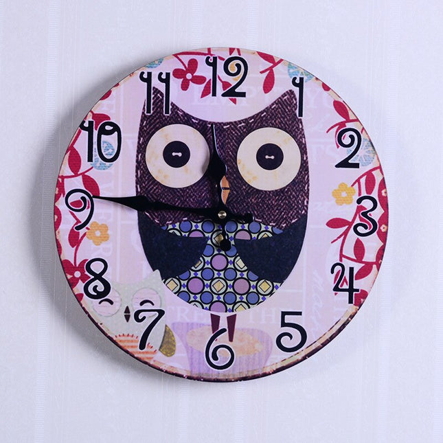 Retro 60-talls veggklokke, bilskilt design