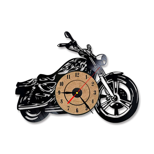 Motorsykkel vinylklokke for garasje dekor