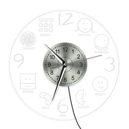 Moderne kunst LED veggklokke design