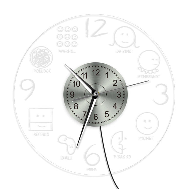 Moderne kunst LED veggklokke design
