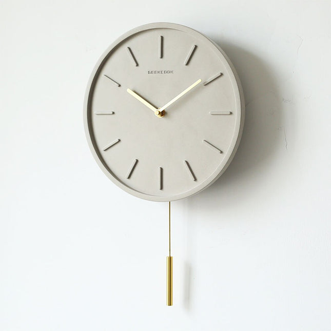 Minimalistisk rund veggklokke moderne design