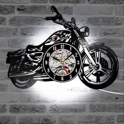 Motorsykkel vinylklokke for garasje dekor
