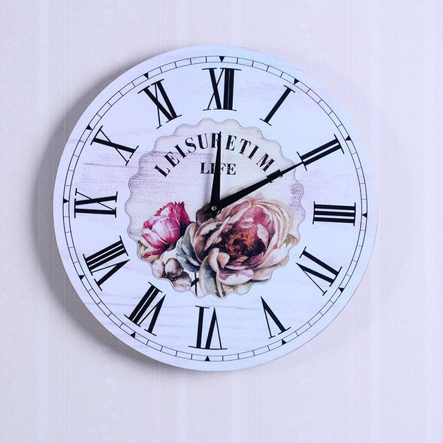 Retro 60-talls veggklokke, bilskilt design