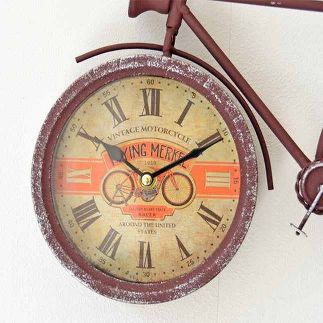 Dekorativ vintage bordklokke formet som sykkel