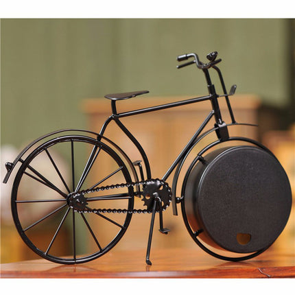 Dekorativ bordklokke formet som sykkel