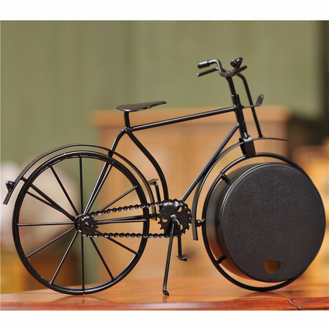 Dekorativ bordklokke formet som sykkel