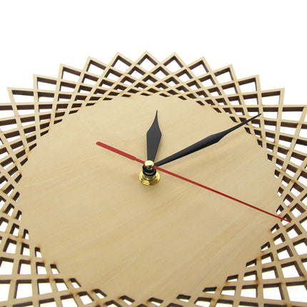 Geometrisk veggklokke i tre solmotiv