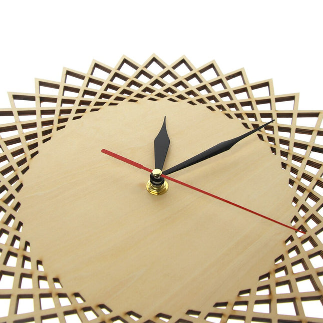 Geometrisk veggklokke i tre solmotiv