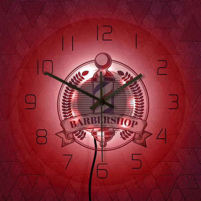 Dekorativ veggklokke for barbershop og frisør