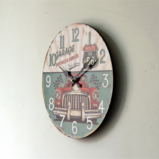 Route 66 veggklokke for garasje