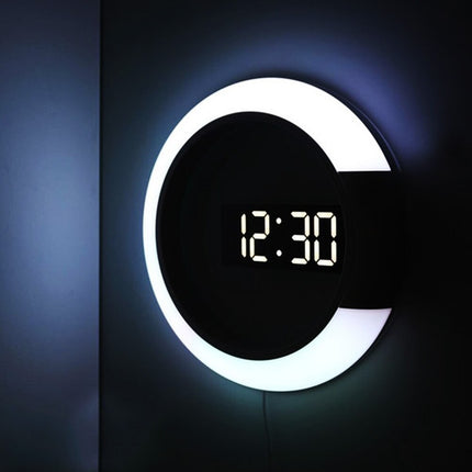 Moderne digital designklokke med LED-lys