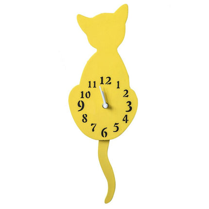 Veggklokke til barnerom formet som katt
