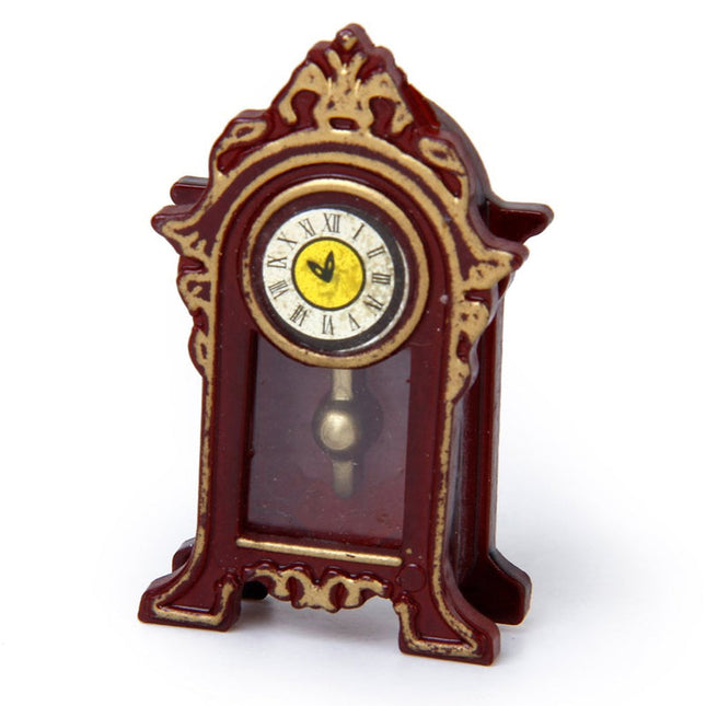 Vintage miniatyr bestefarsklokke til bord