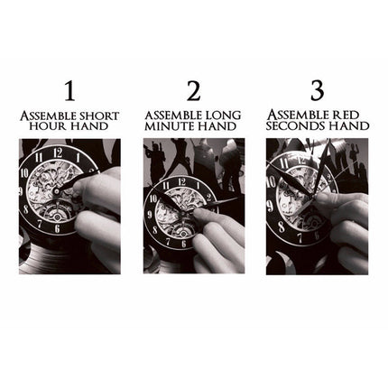 Vinylklokke med frisørmotiv for menn