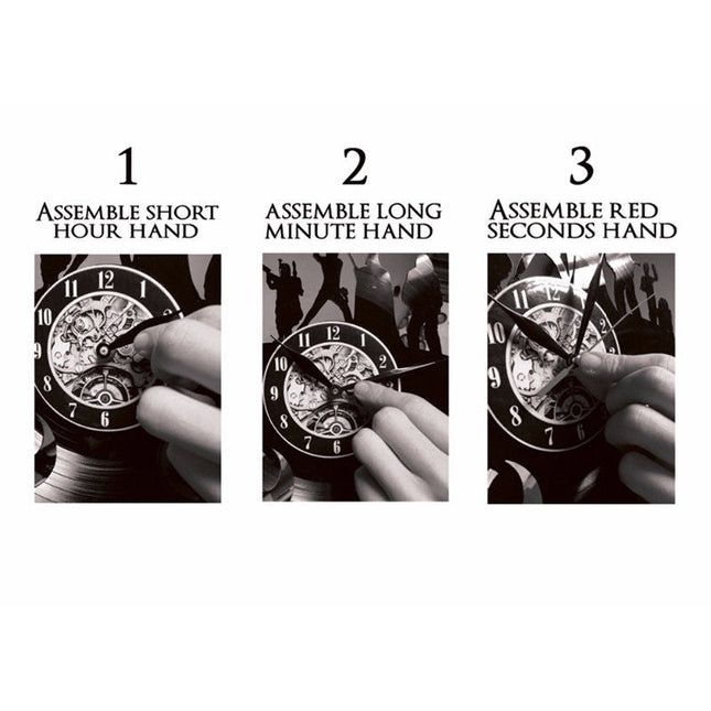 Vinylklokke med frisørmotiv for menn