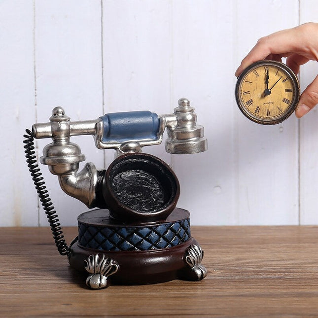 Retro bordklokke formet som telefon