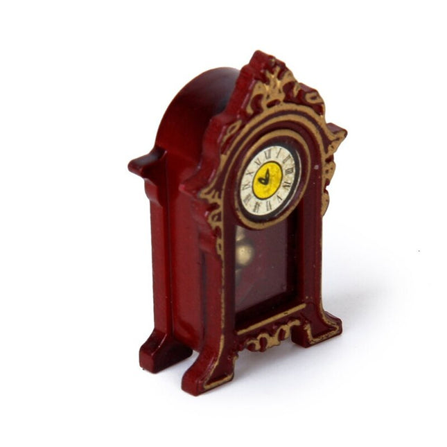 Vintage miniatyr bestefarsklokke til bord