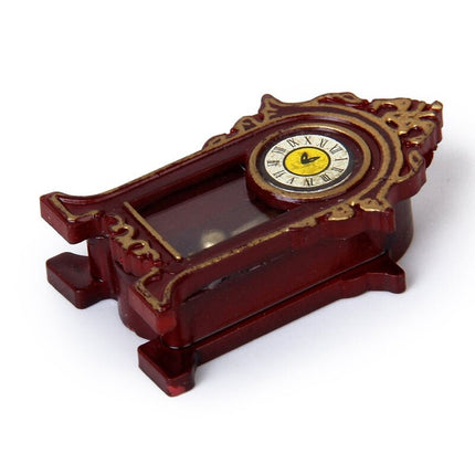 Vintage miniatyr bestefarsklokke til bord