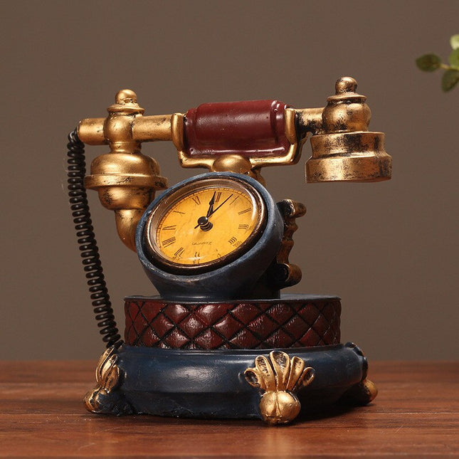 Retro bordklokke formet som telefon