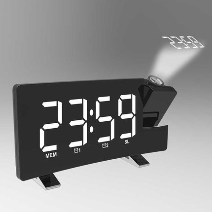Digital LED-vekkerklokke med projektor
