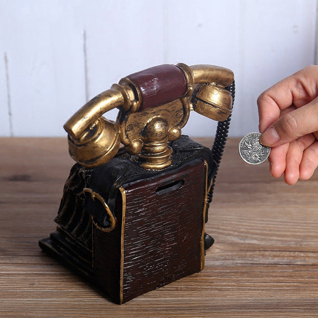 Retro bordklokke formet som telefon