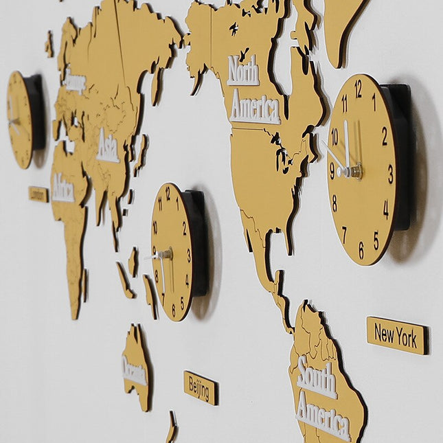 Original verdenskart veggklokke for stue