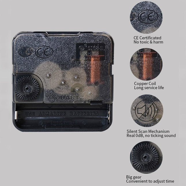 Rund veggklokke med galakse- og universmotiv