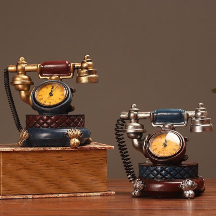Retro bordklokke formet som telefon