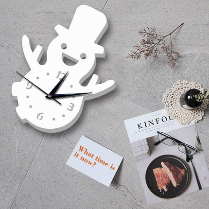 Barneklokke formet som en snømann