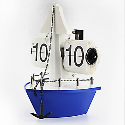 Flip-klokke formet som en seilbåt
