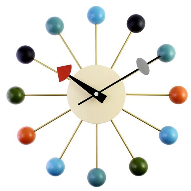 Moderne retro ballklokke for stue