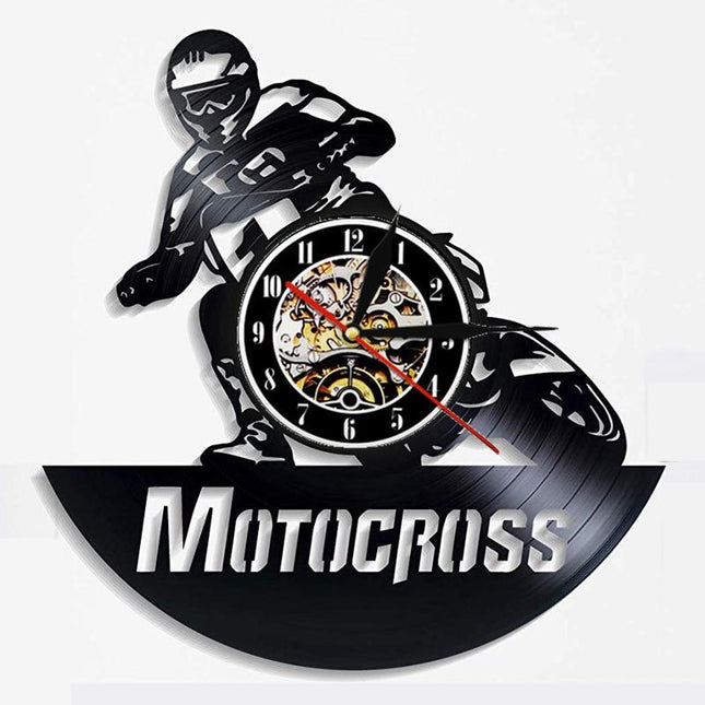 Kul motocross veggklokke av vinyl
