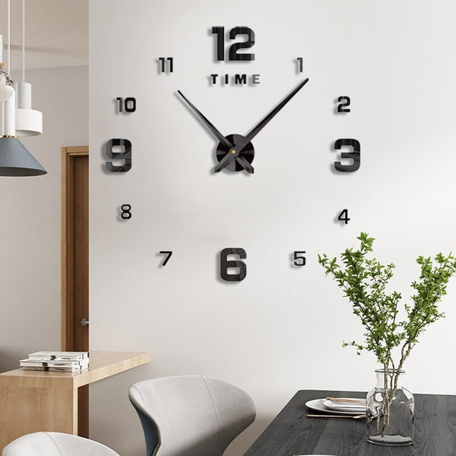 Stor selvklebende veggklokke DIY design