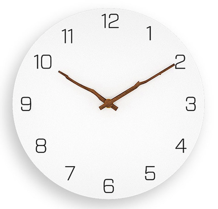 Skandinavisk minimalistisk veggklokke i tre