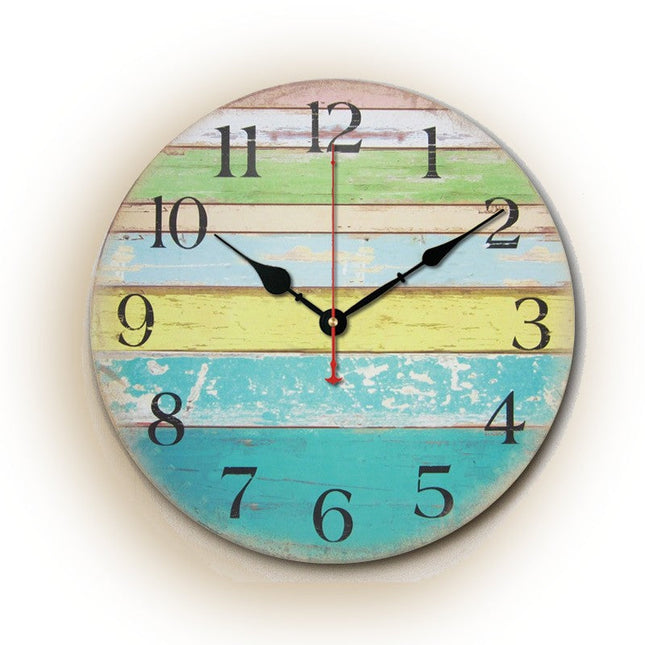 Fargerik veggklokke i maritim stil