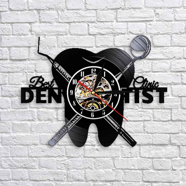 Vinylklokke gave til tannlege kontor