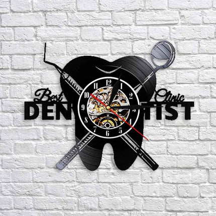 Vinylklokke gave til tannlege kontor