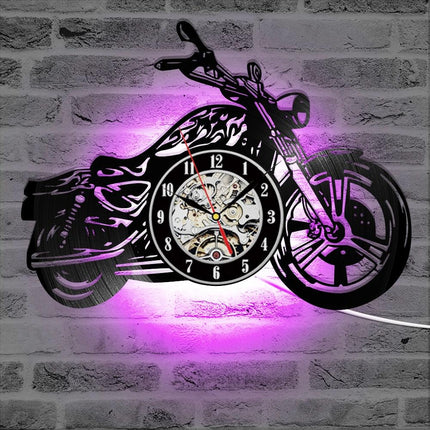 Motorsykkel vinylklokke for garasje dekor