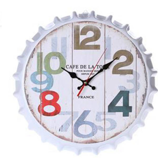 Retro veggklokke formet som flaskekork