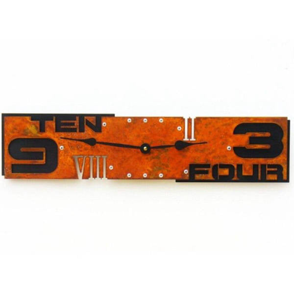 Rektangulær veggklokke med moderne design