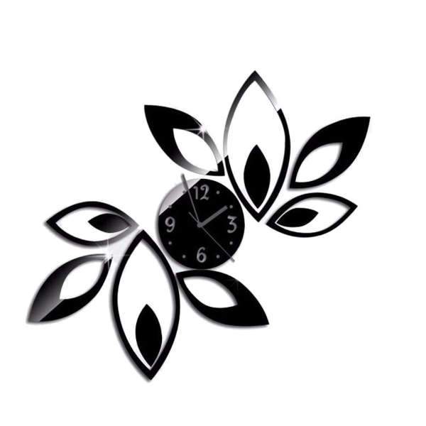 Selvklebende veggklokke med blomsterdesign