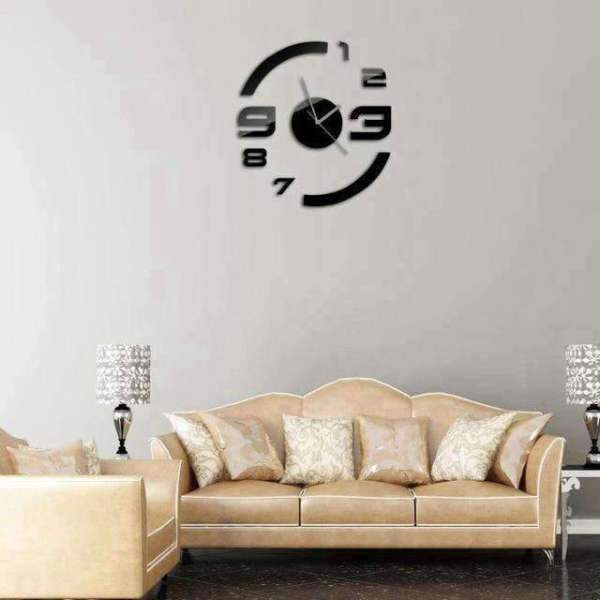 Moderne DIY veggklokke for stue