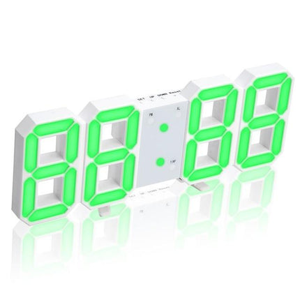 Moderne digital 3D LED veggklokke