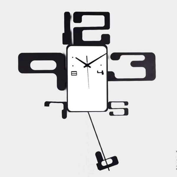 Surrealistisk veggklokke med smeltende tall