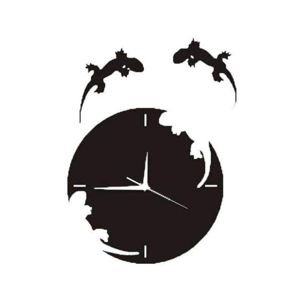 Moderne veggklokke med øgle design