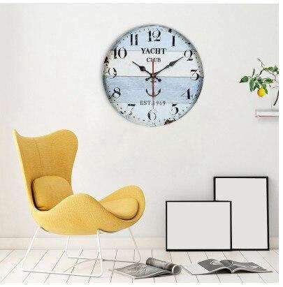 Maritim veggklokke med ankermotiv