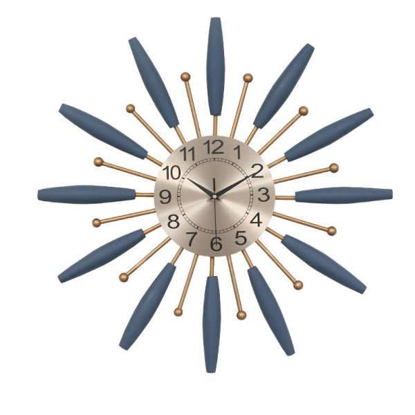 Stor retro solstråle design veggklokke