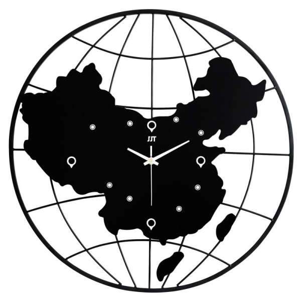 Veggklokke med kart over Kina