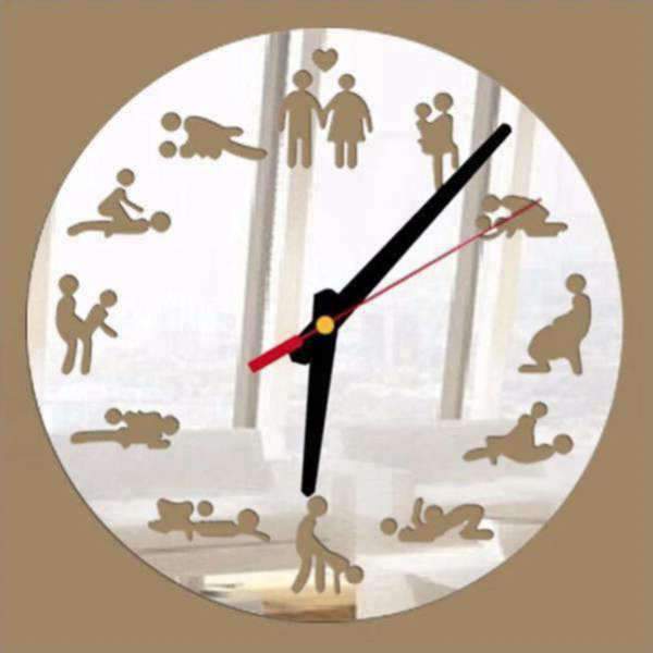 Kamasutra veggklokke med speil design